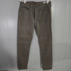 Rag & Bone Fit 2 Slim Jeans Mens 30x32 Olive Drab Grey Button Fly Pants